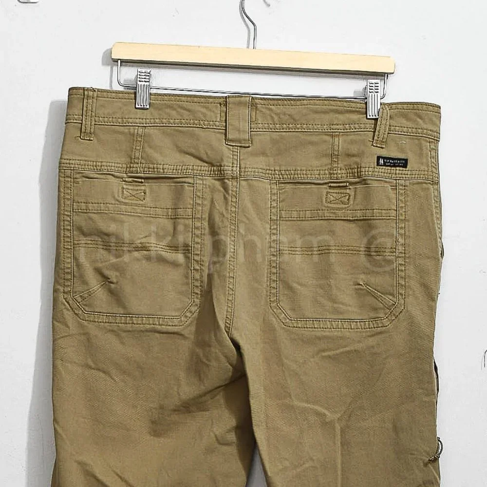 NWT GH Bass Men's 5 Pocket Canvas Terrain Stretch Utility Pants  IN brown